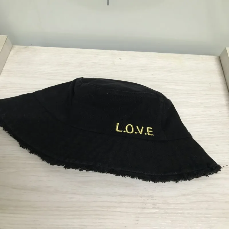 

2021 new arrival spring summer fresh bucket hat girl outdoor UV protection cap embroider flower letter fashionable hat