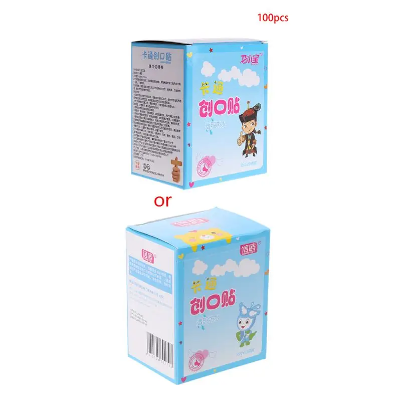 

100Pcs Assorted Cartoon Adhesive Wound Bandage Hemostasis First Aid Kids Plaster