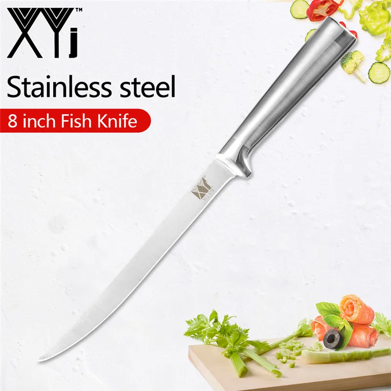 8 Inch Fish Knife XYj 6 дюймов Профессиональный Филейный нож лезвие из нержавеющей стали и ручка рыболовный Филейный нож Ультра Острый рыбий нож Инструменты - Цвет: 8 Inch Fish Knife