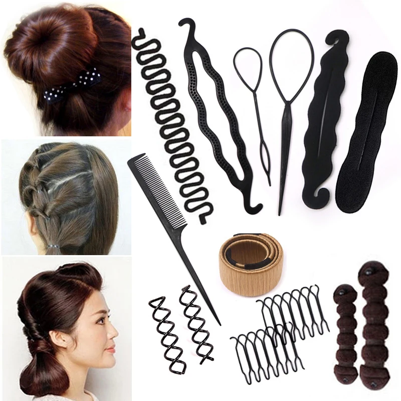 

Magic Hair Styling Accessories DIY Hair Braiding Braider Tools Twist Bun Barrette Hairpins Hair Clips for Women Girls Headband