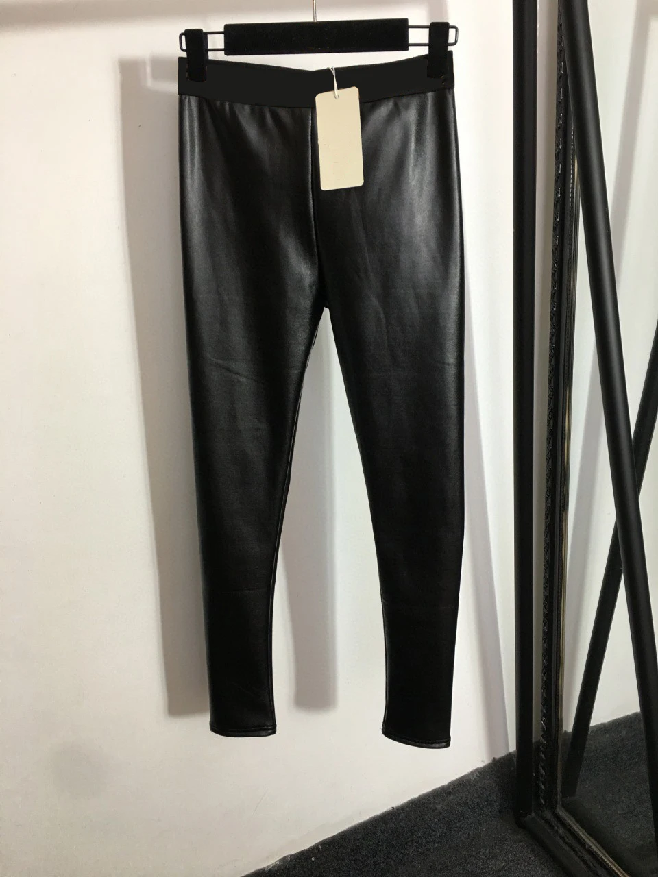 

Женские леггинсы из ПУ кожи, с высокой талией