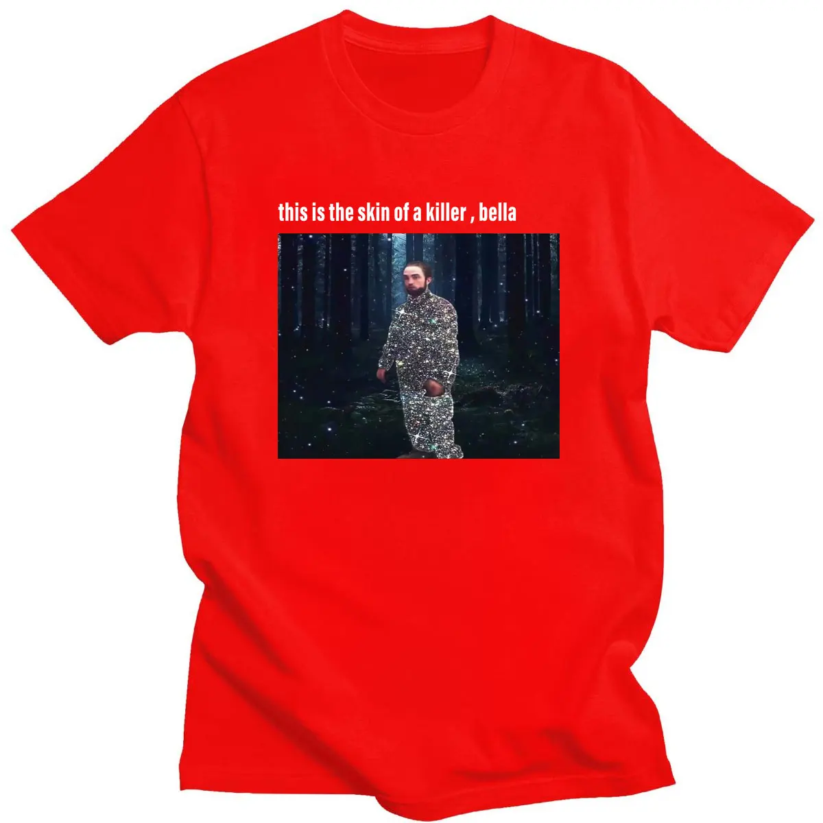

Black Men's SetsRobert Pattinson Standing Meme Pure Cotton Round Collar Oversized T-shirt Short Sleeve Creative Style T Shirt