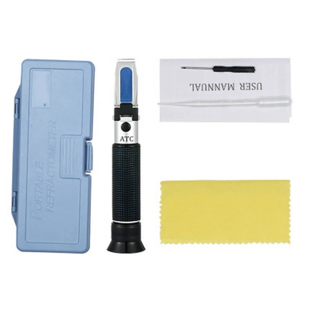 

Refractometer Alcohol Alcoholometer Meter Handheld Tool Hydrometer Concentration Spirits Tester 0~80%V/V Concentration Detector