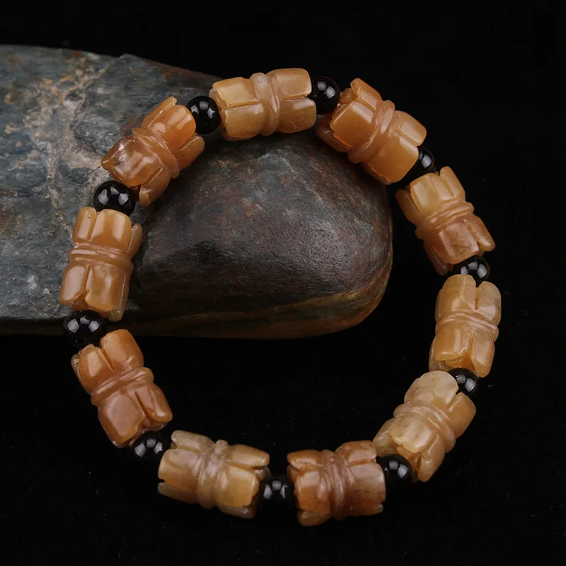 

Натуральный нефритовый браслет для женщин и мужчин, модные ювелирные изделия, настоящие китайские браслеты из камня Синьцзян Хэтянь