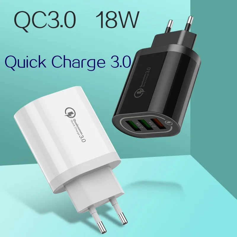 QC3.0 USB зарядное устройство Быстрая зарядка 3 0 телефона Зарядка для Xiaomi Iphone X xr 8 Samsung