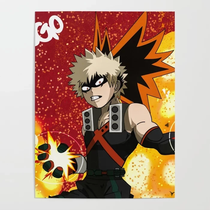 

Художественные плакаты Bakugo на холсте, модульные аниме картины, современные домашние персонажи, декор для гостиной, без рамки