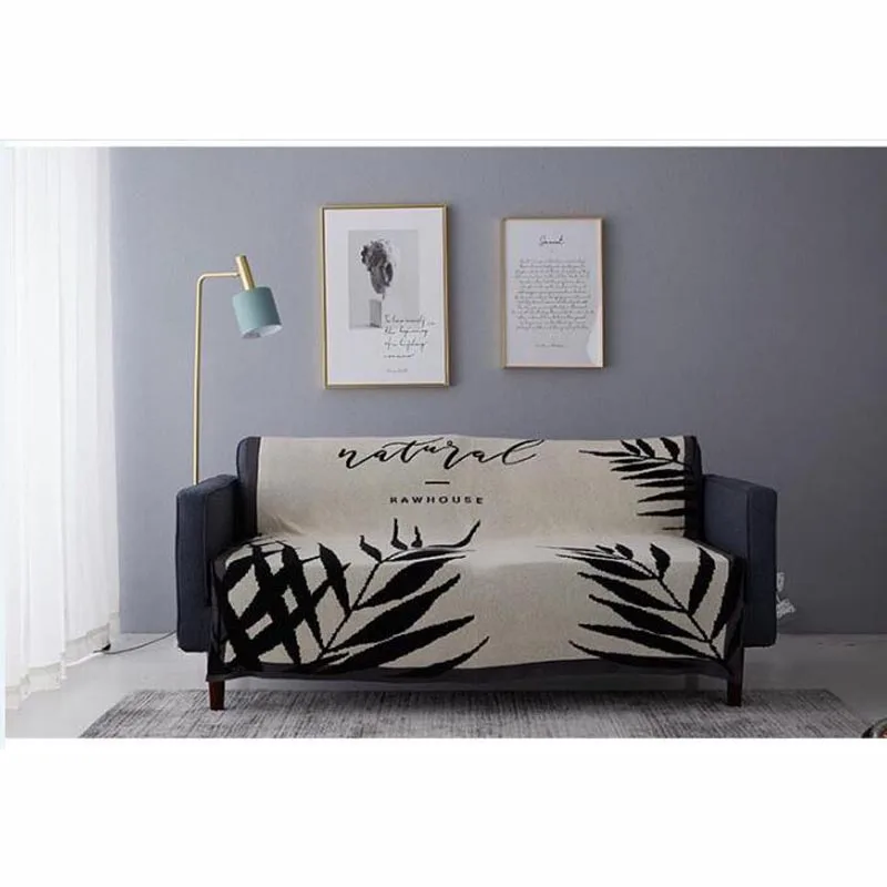 

Home Textile Nordic Style Cotton Blanket Super Warm Soft Throw Blankets for Sofa Bed Travel Thread Blankets Bedding 130x160cm