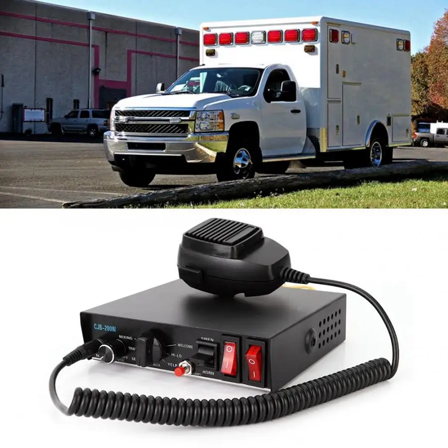 Авто звук громкий Предупреждение ющий сигнал DC24V 200 Вт пожарная сирена Рог PA