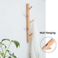 wood wall hook for hanging clothes wall hanger coat hooks storage rack home decor hooks to hang hats bags