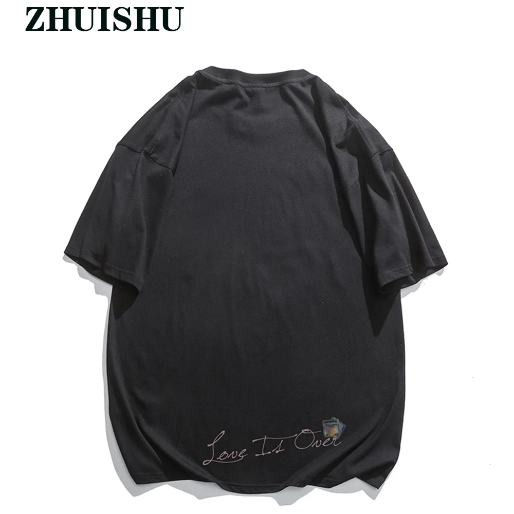 

Mens Tshirt Litter Patter Print Casual Fashion Tee Hip Hop Printed Streetwear Short Sleeve O-Neck Clothing Male All-Match Coat