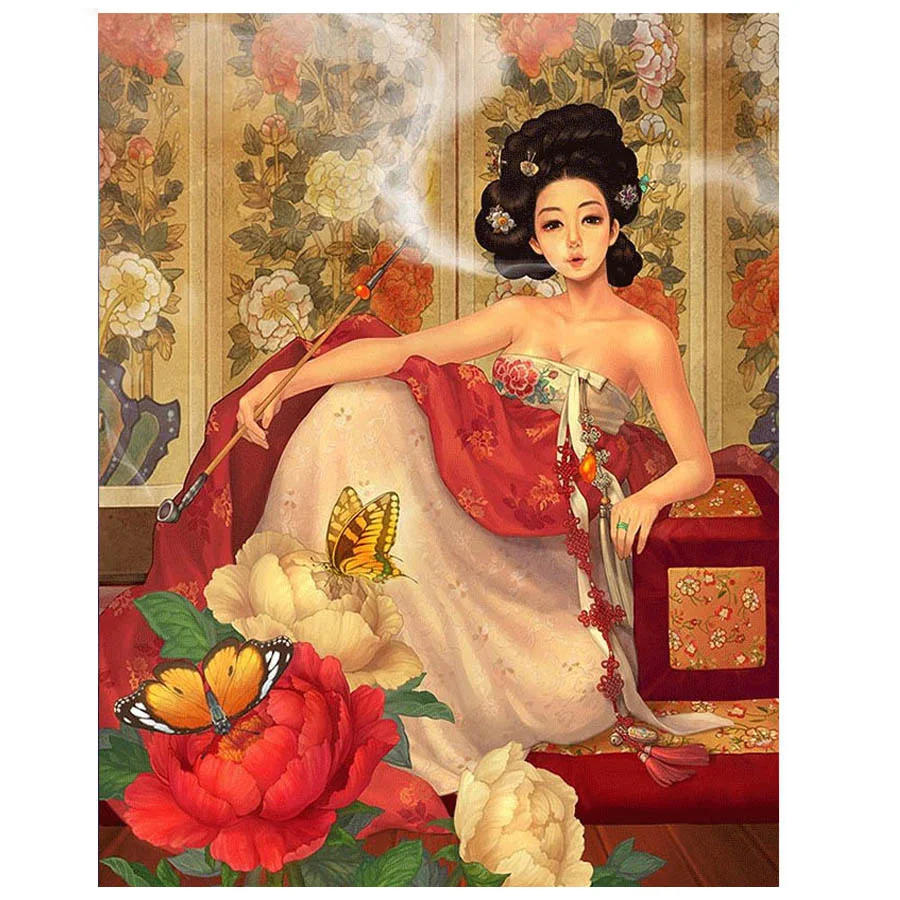 5D полностью своими руками алмазная живопись китайский Восточный Женская
