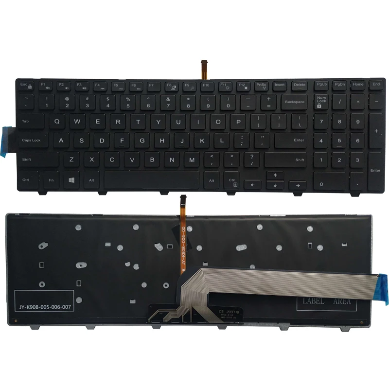 Клавиатура США с подсветкой для ноутбука Dell Inspiron 15 3000 5000 3541 3542 3543 5542 17-5545