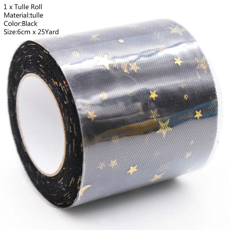25Yard Black Фатиновая юбка-пачка в рулоне, 15 см, 100 ярдов, сделай сам подарочная упаковка для дня рождения, вечеринки, Рождества, свадьбы, для детей - Color: 25Yard Black
