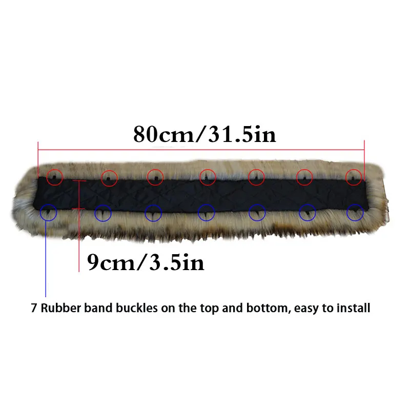 Пушистый воротник из искусственного меха для женщин 80 см зимние утолщенные