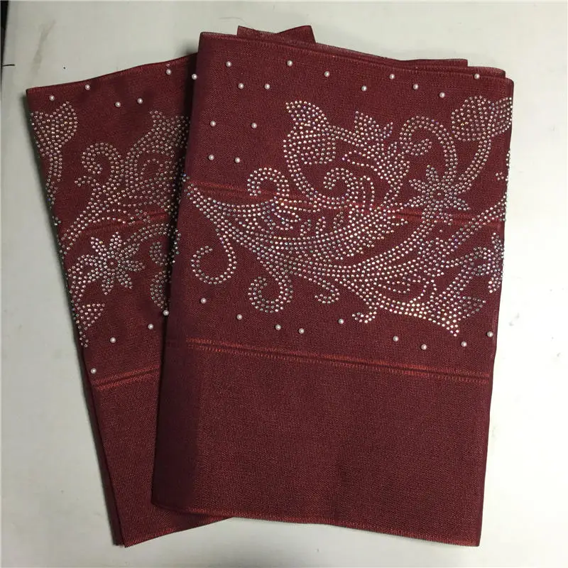 26 Дизайн Мода в нигерийском стиле ASO OKE gele головная вышивка с бисером камни хорошие качественные шарфы ткань 2 шт./комплект LP30 - Цвет: 26