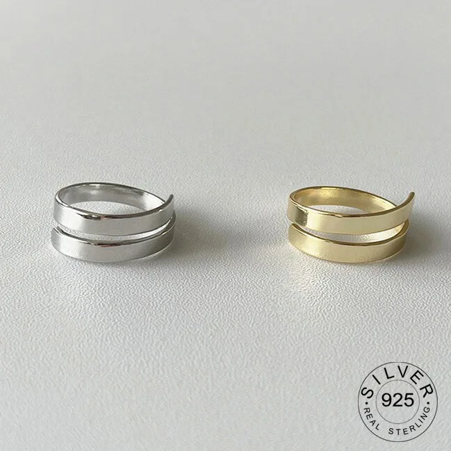 

Минималистичные кольца из стерлингового серебра 925 пробы, новая мода, креативный нестандартный узор, винтажные, в стиле панк, для вечеринок, ...