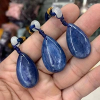 natural kyanite stone necklace pendant diy gemstone jewelry for women for man for gift wholesale