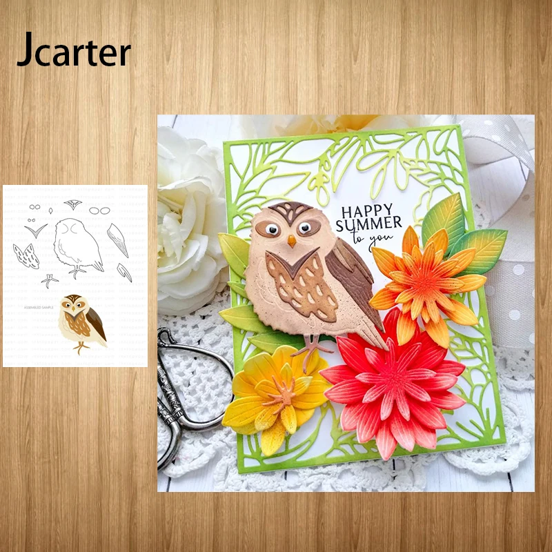 

2021 New Arrival Metal Cutting Dies Owl Frame Craft Handmade Knife Mould Blade Punch Stencils Dies Cut for Scrapbooking Model