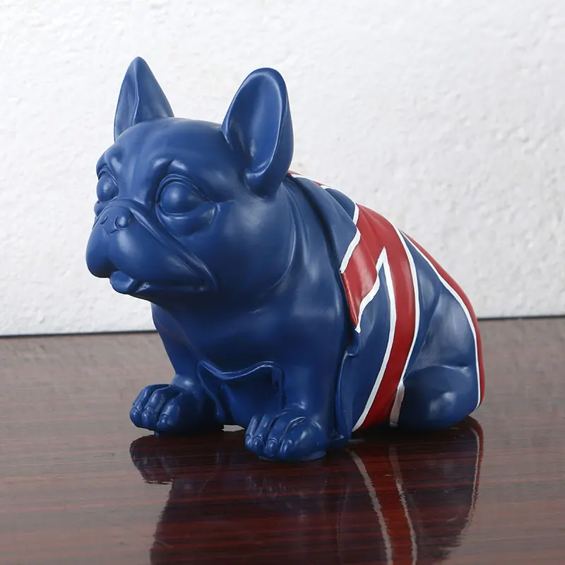Креативный британский Бульдог Художественная Скульптура LUCKY DOG Статуэтка Статуя