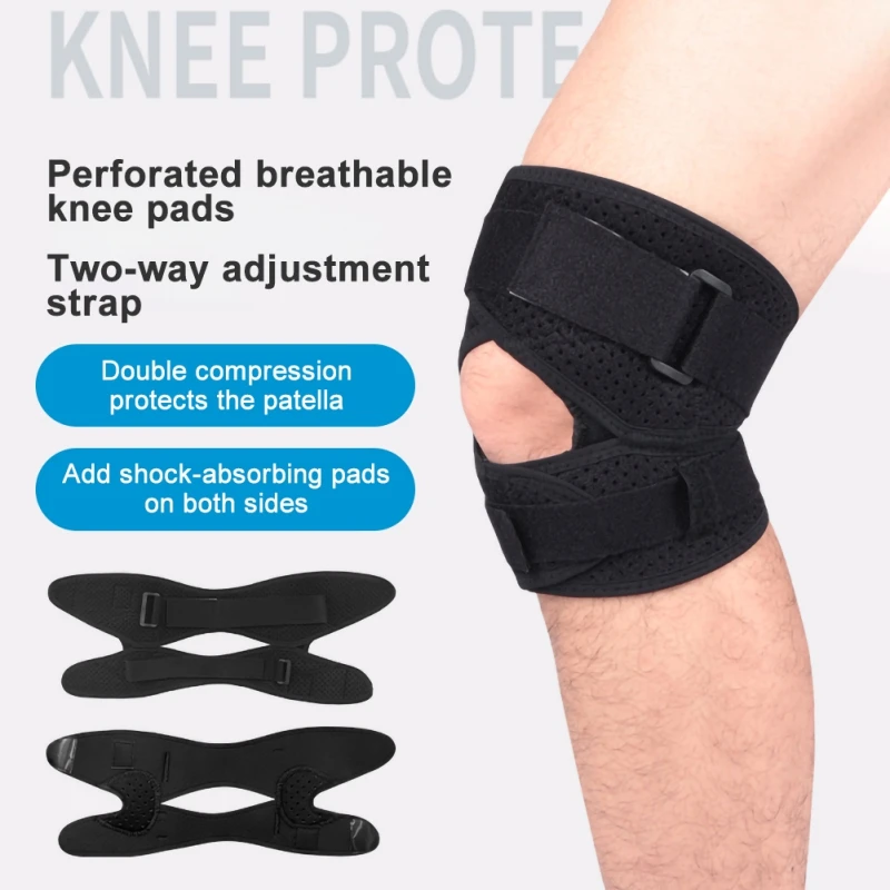 

1PC Sports Kneepad Elastic Brace Belt Nylon Sports Fitness Knee Pads Anti-fall And Anti-collision Sports Knee Brace Protector
