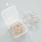 Кнопки для большого пальца TUTU, прозрачные, розовое золото, 50 шт.кор., H0330