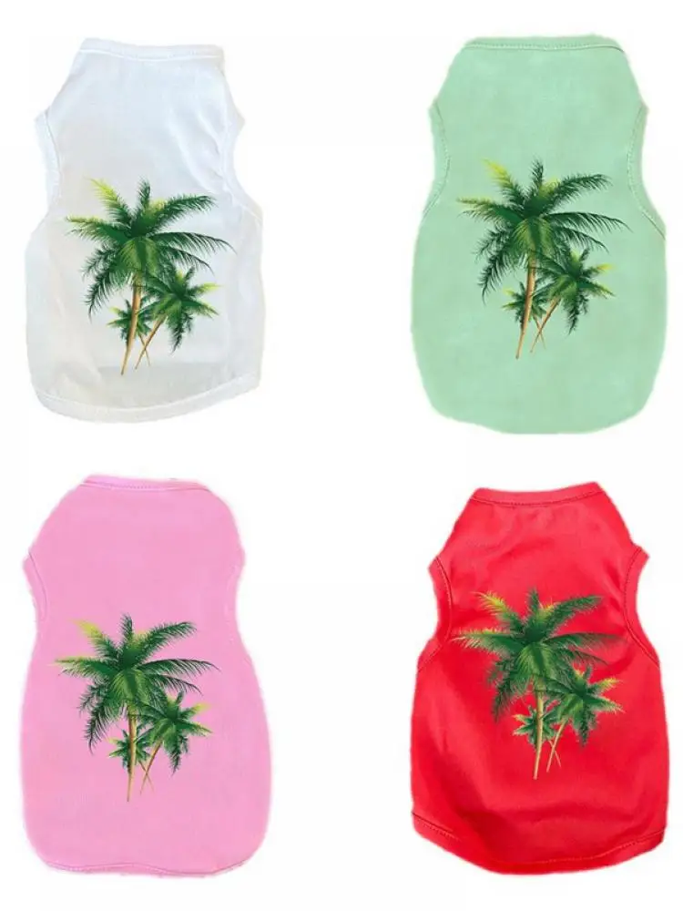 

Summer Clothes Printed Vest For Small Medium Puppy Cat Dog Sleeveless T-Shirt Clothing Chihuahua Pug Supplies