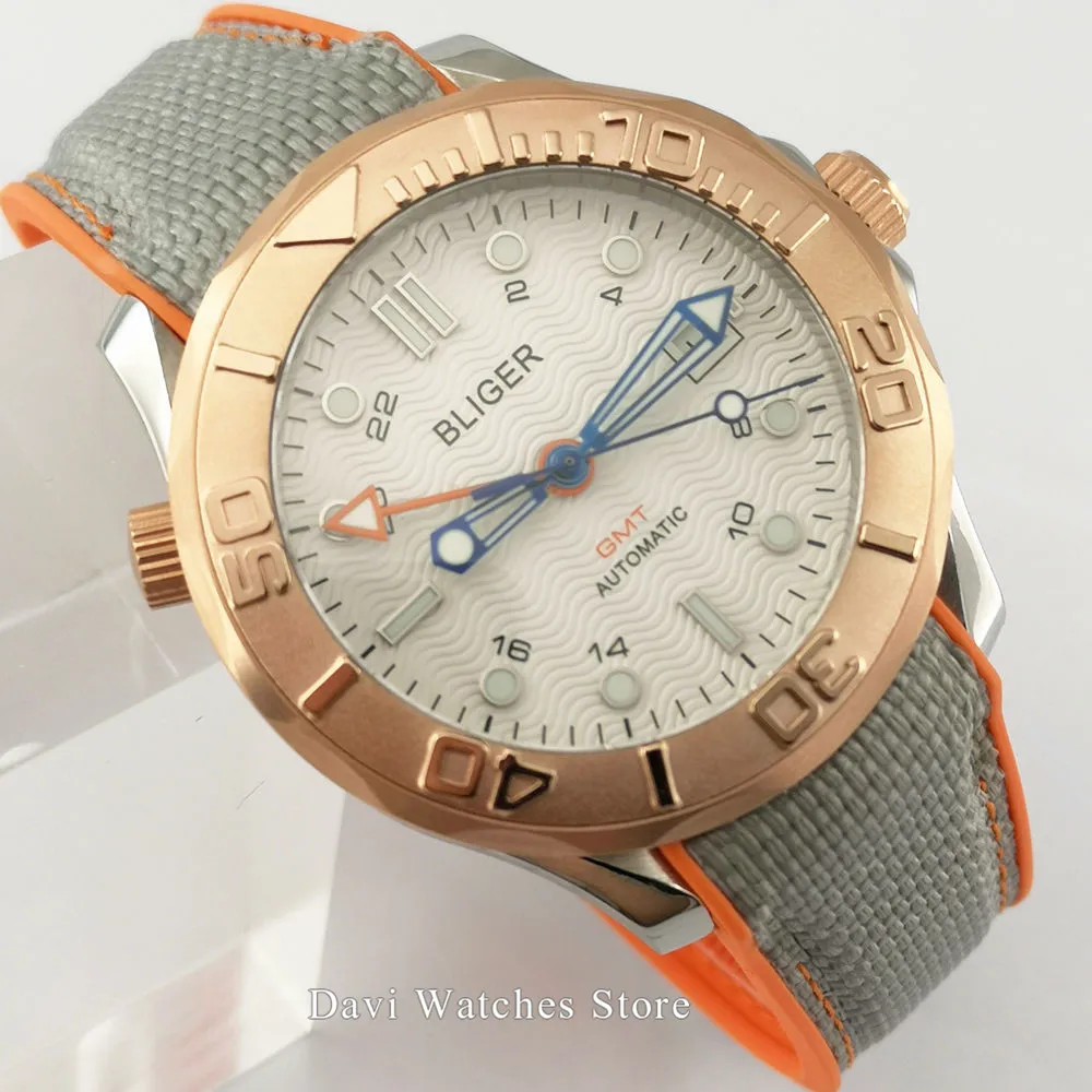 Сапфир Стекло 41 мм часы с белым циферблатом автоматические Для мужчин Дата