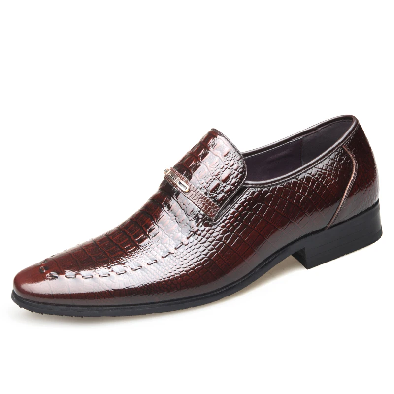 Туфли мужские из натуральной кожи с острым носком на 6 см | Обувь