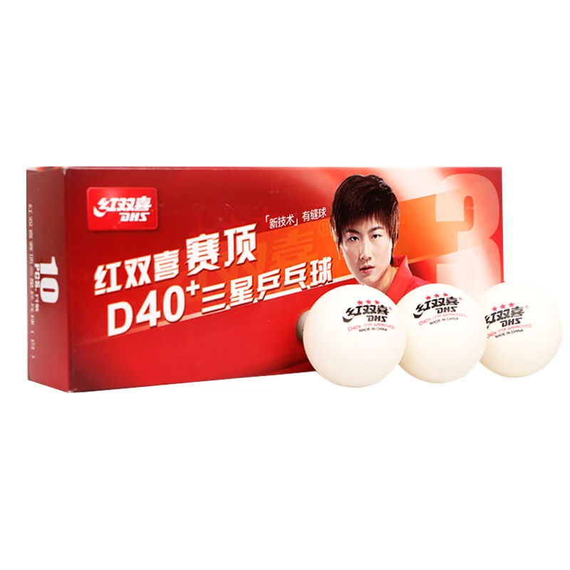 10 мячей/коробка DHS 3 Star D40 + мячи для настольного тенниса новые пластиковые шарики