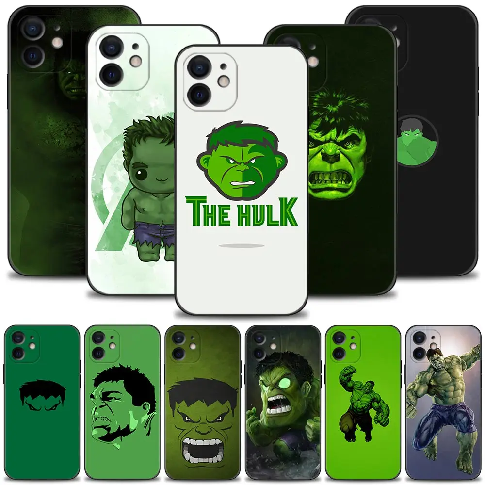 Silicone Phone Case For iPhone 13 12 11 Pro Max Mini XS X XR 7 8 6 6S Plus Thin Soft Cover Shell Marvel Incredible Hulk Q