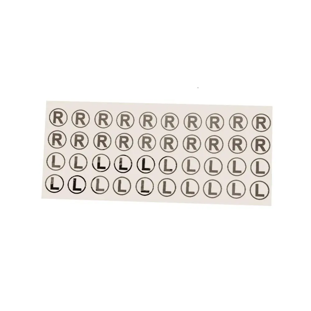 

40 Stickers LR Letter Circle Round Black Coded Adhesive Label Dot Sticker 20mm