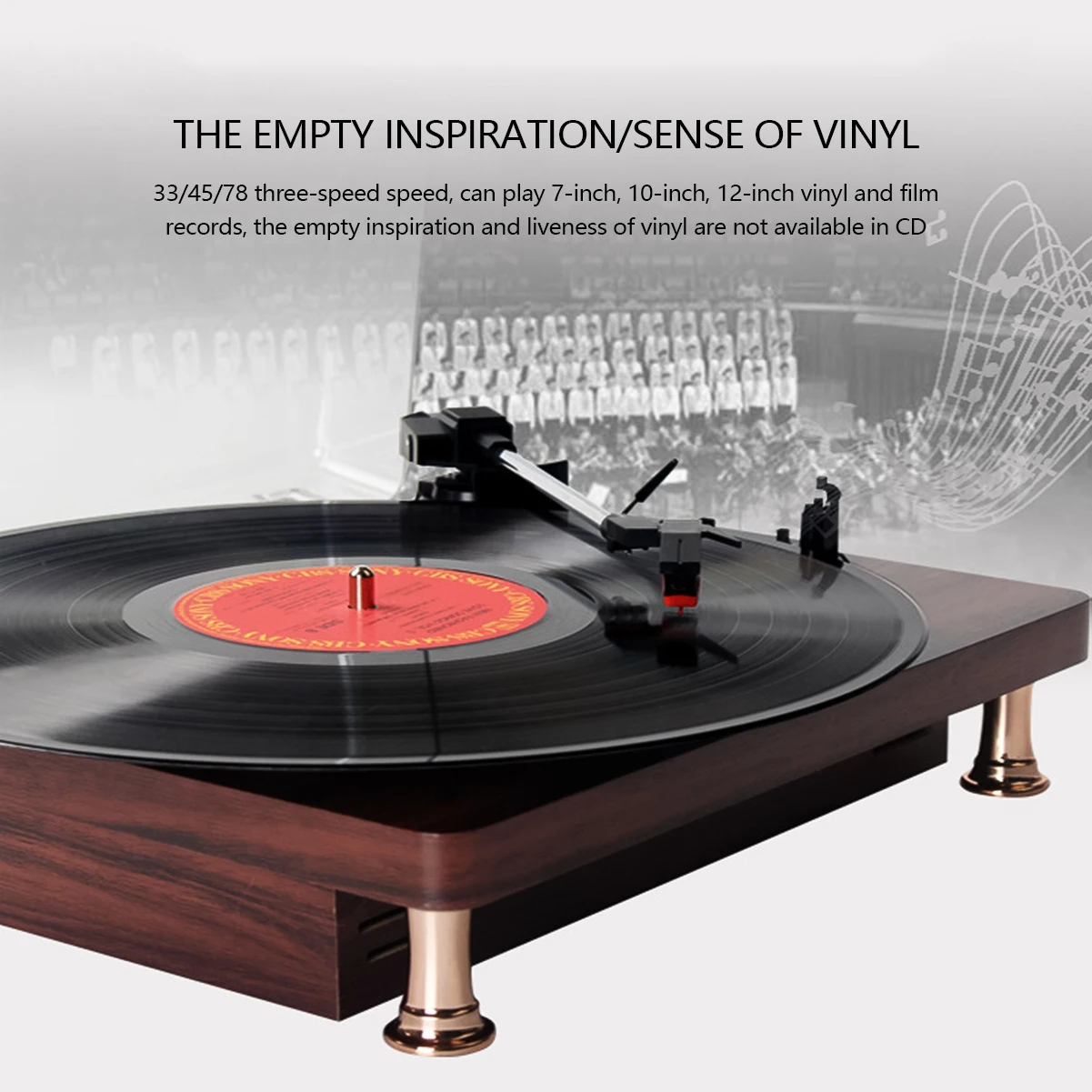 Проигрыватель виниловых пластинок Bluetooth динамик Пылезащитная треугольная