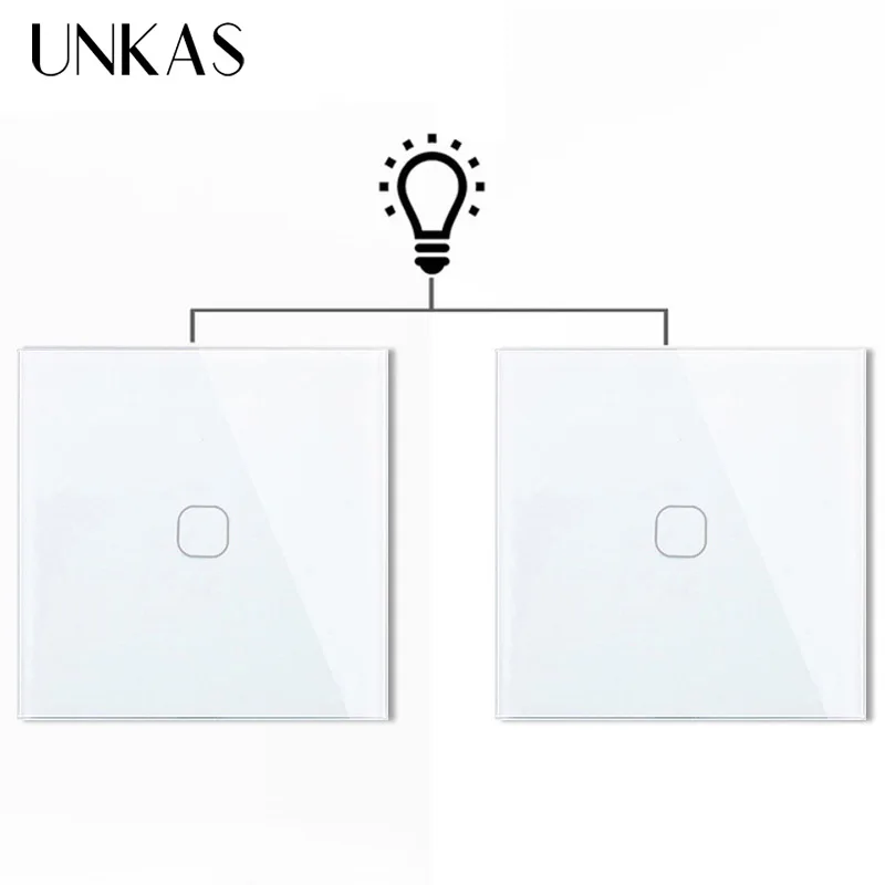 UNKAS EU 1 Gang 2 Way настенный светильник контроллер умный дом автоматизация сенсорный