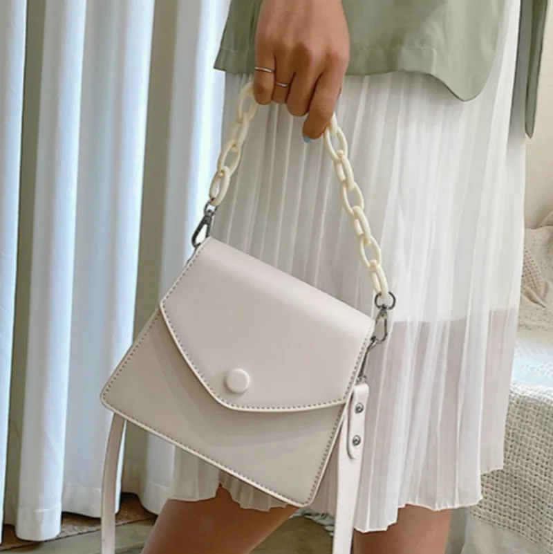 

2021 летняя сумка через плечо, женские сумки, однотонные плотные маленькие сумки через плечо из искусственной кожи на цепочке для женщин