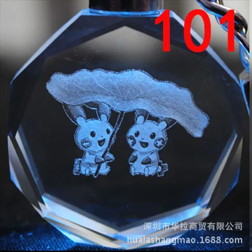 101 Карманный монстр мультфильм брелок Покемон Blastoise Charmander Пикачу светодиодный светильник кристалл кулон брелок Детская игрушка посылка Llavero - Цвет: 101