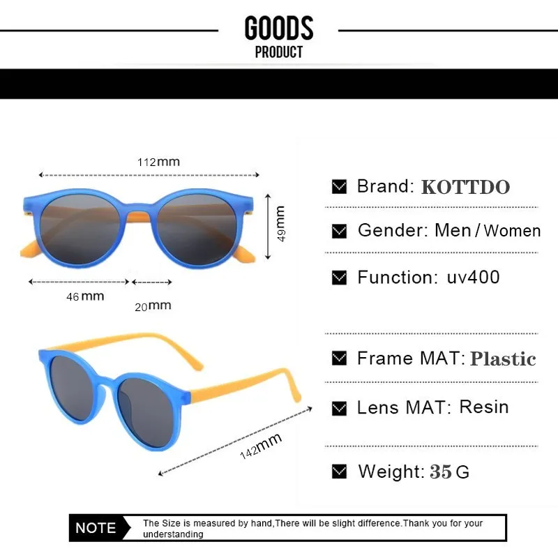 

Fashion Square Children Sunglasses Anti-Reflective Mirror Vintage Boys and Girls Plastic Glasses Classic Kids Sun Glasses Uv400