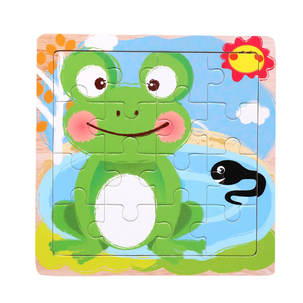 Детские деревянные пазлы с различными узорами ранние головоломки Обучающие