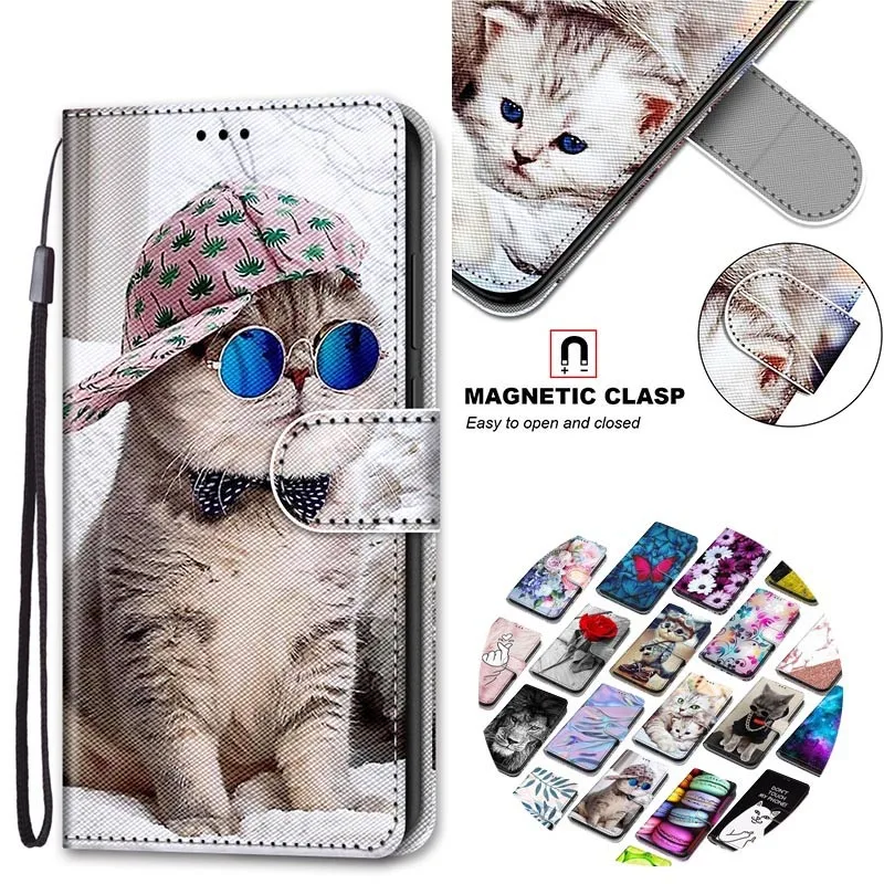 

Cute 3D Cartoon Animal Leather Wallet Flip Case For Samsung Galaxy M02S M01 Core M11 M12 M31 M51 Cards Book Cover Magnetic Coque