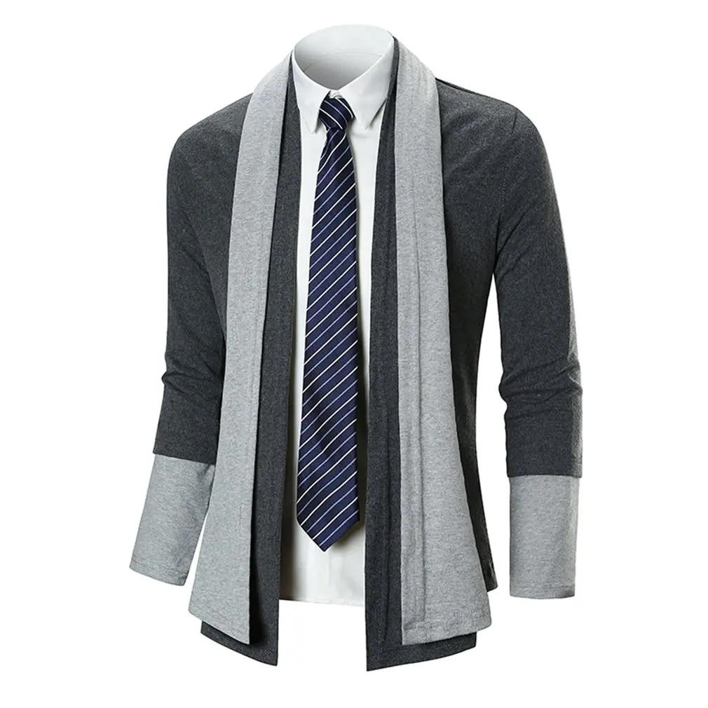 Корейский осенне зимний мужской кардиган пальто повседневный свитер с длинным