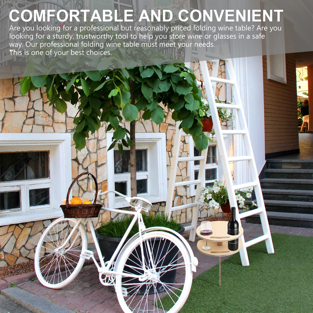 

Table Outdoor Portable Folding Table Beach Courtyard Glass Desk