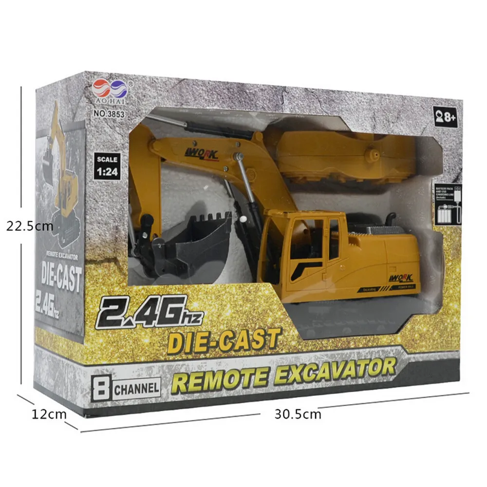 Тяжелая металлическая модель экскаватора Бесплатная колесная литая