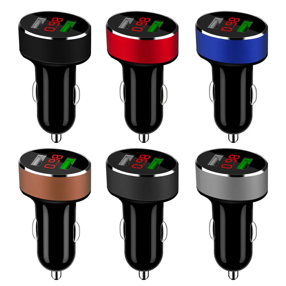 Универсальное автомобильное зарядное устройство с двумя USB-портами быстрая