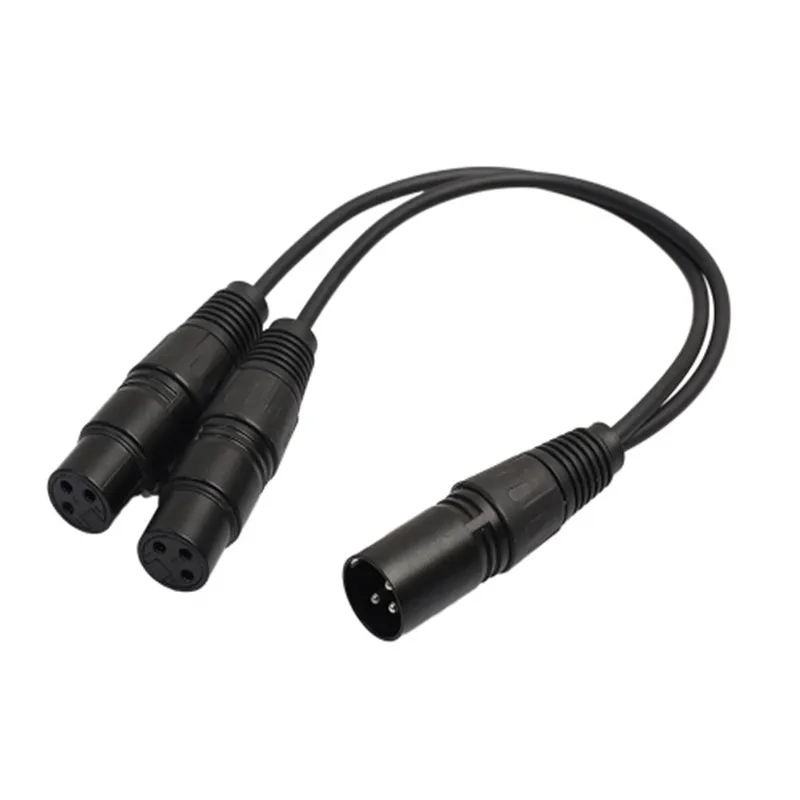 XLR 3 Pin разветвитель Y адаптер штекер 2 Женский Сделано в Китае для DMX кабель
