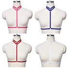 Для Женщин Пастель Гот Связывание тела Жгут Бюстгальтер Панк Harajuku средства ухода за кожей клетка бюстгальтер Многоцветный сексуальное женское белье Фетиш жгут бюстгальтер