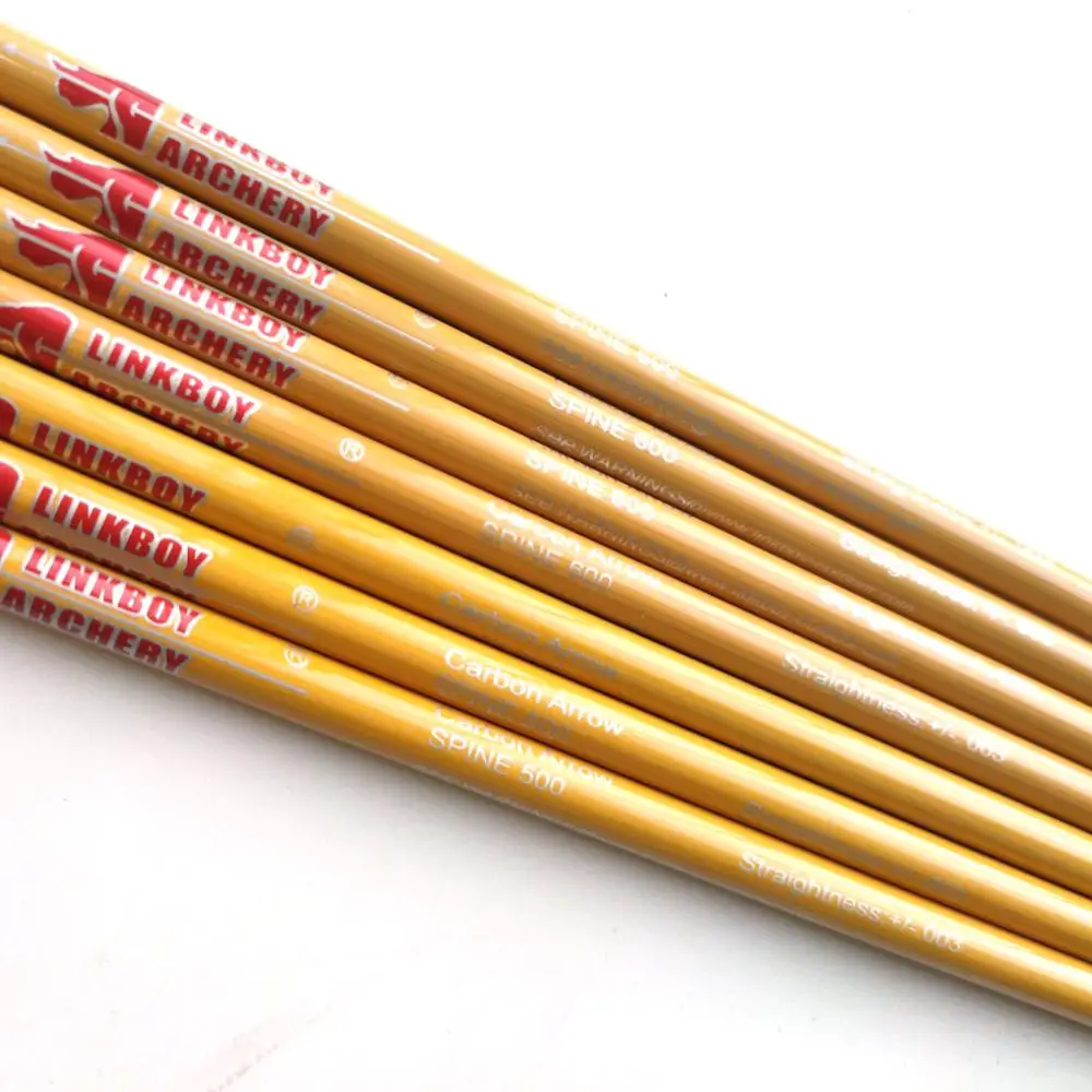 Стрелы из чистого углерода с бамбуковым узором 32 дюйма стержень 500/600 для