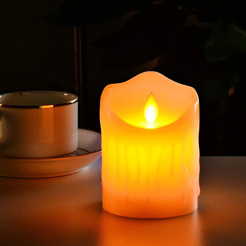 

LED Candle Light Flickering Electronic Flameless New Year Lamp for Children's Birthday Decoration Supplies Remote Control Design