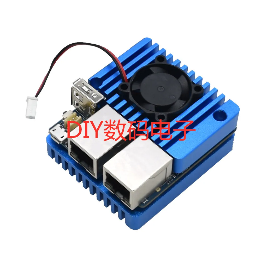 Мини-роутер из алюминиевого сплава NanoPi R1S R2S RK3328 двойной гигабитный сетевой порт |