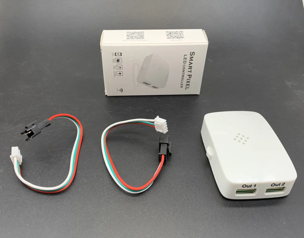 WS2812B Wi Fi Голос Музыка 2 выход SPI Alexa Google Home контроллер для WS2811 WS2812 WS2815 светильник