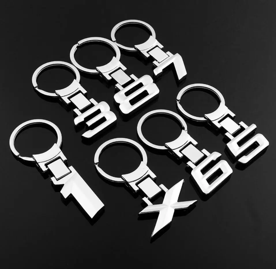 4 шт. автомобильный брелок для ключей с цифровой логотип металл брелки Для