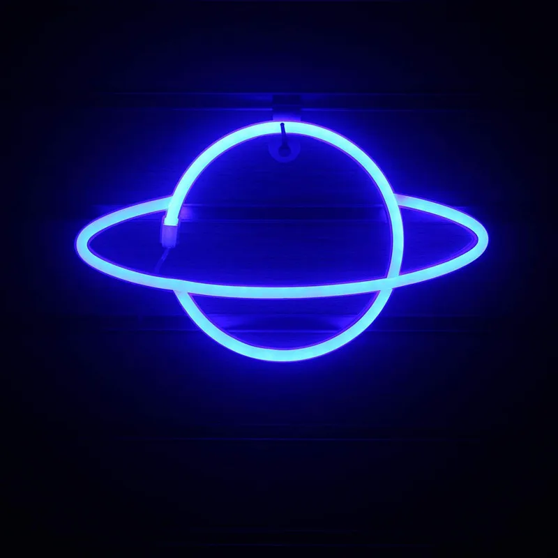 

GTBL Planet Neon Sign for Bar Light Party LED Wall Hanging Christmas Showcase Wall Decoration Neon Lights Lamp